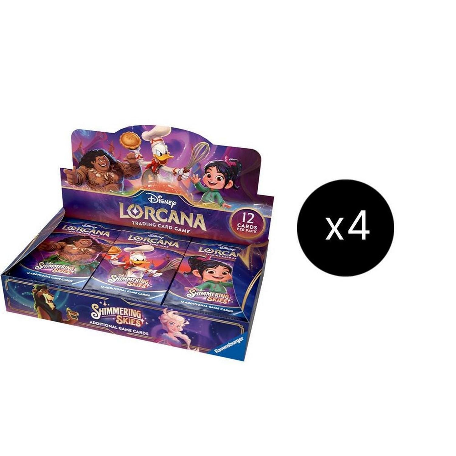 Disney Lorcana: Shimmering Skies Booster Box Case of 4