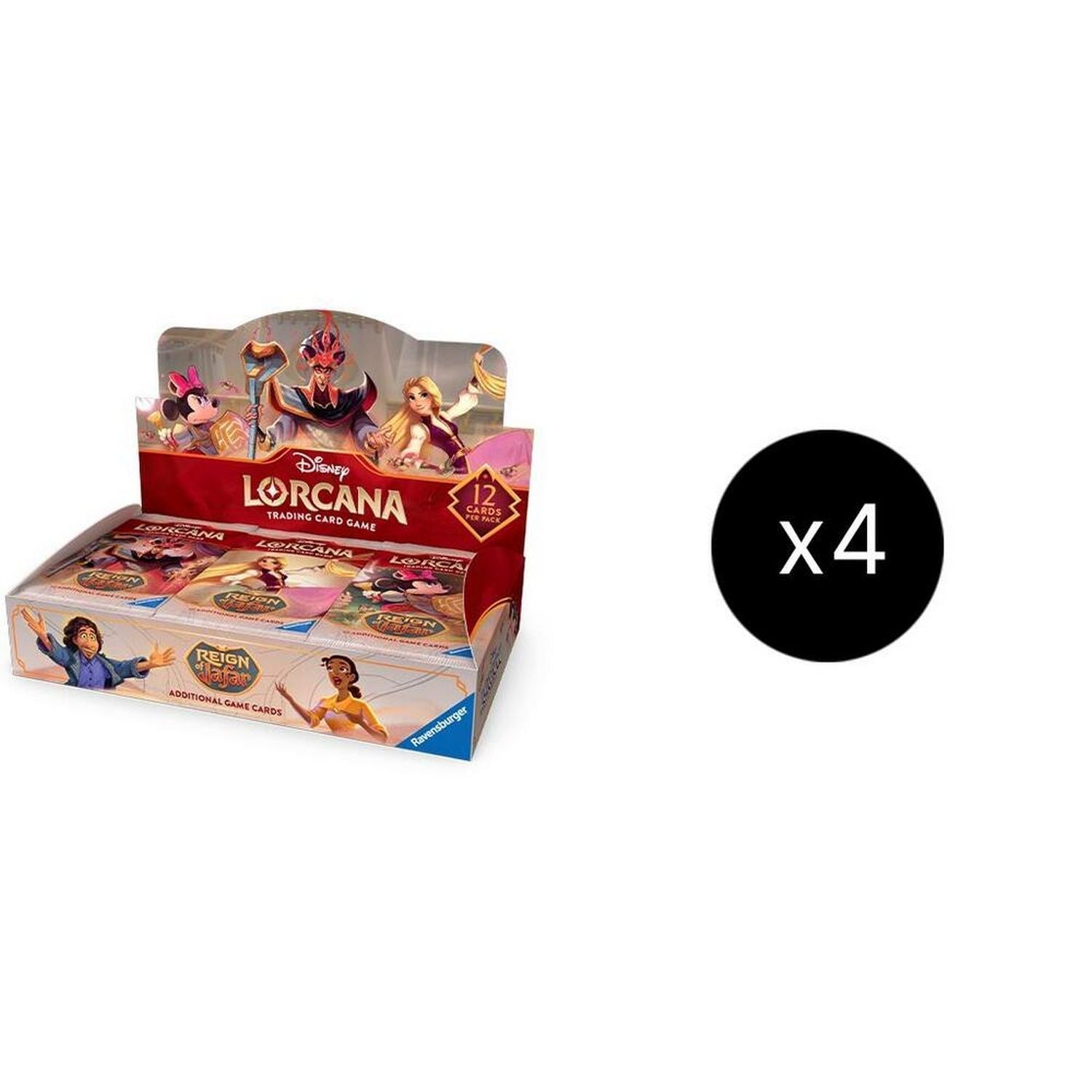 Disney Lorcana: Reign of Jafar Booster Box Case of 4