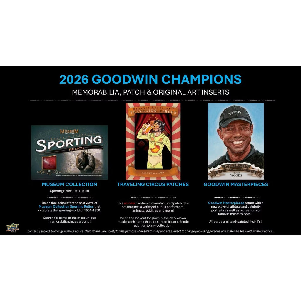 2026 Upper Deck Goodwin Champions Hobby Box *Contact Us To Order*