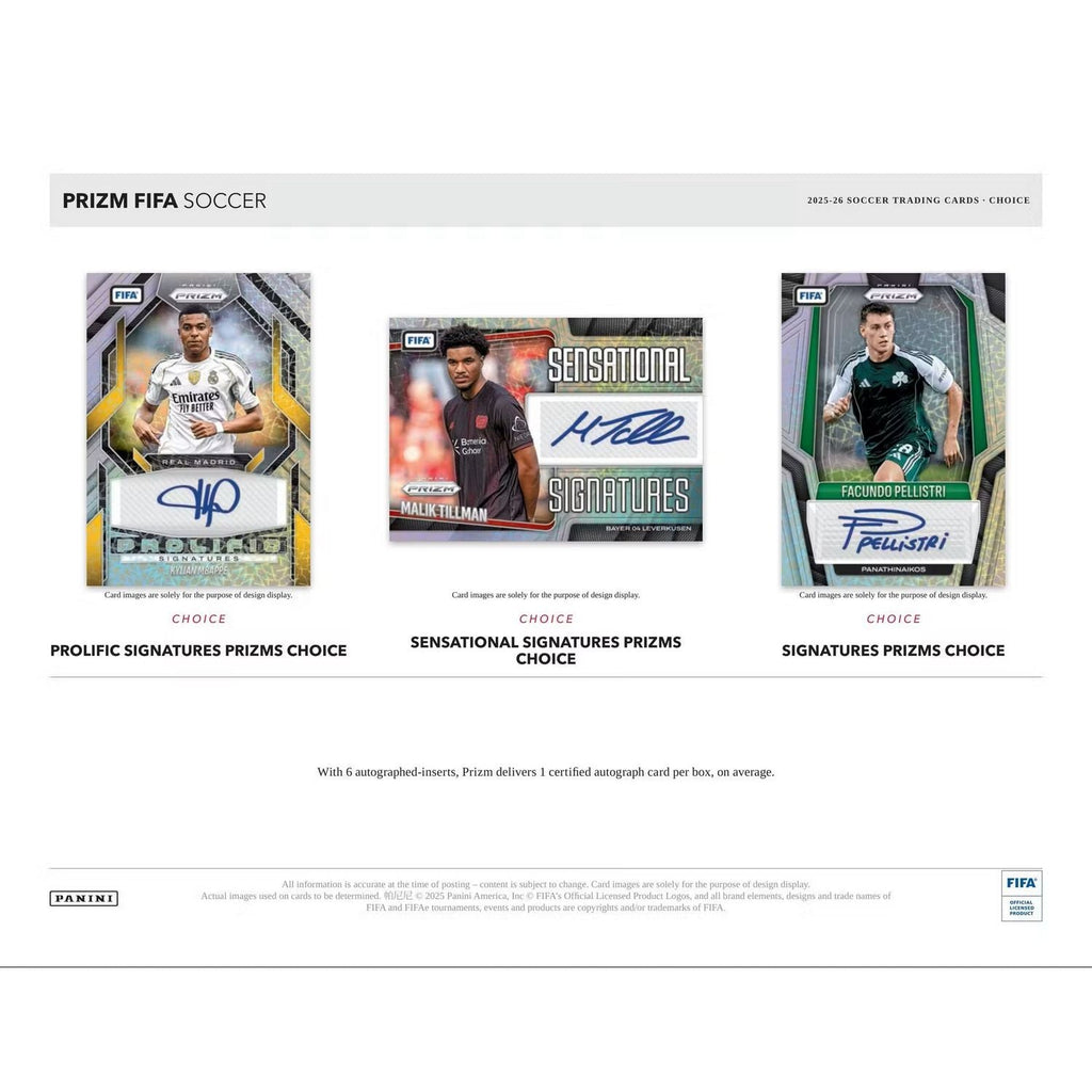 2025-26 Panini Prizm FIFA Soccer Choice Box