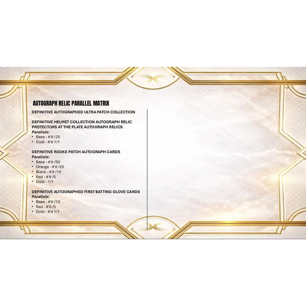 2025 Topps Definitive Baseball Hobby 2-Box Case