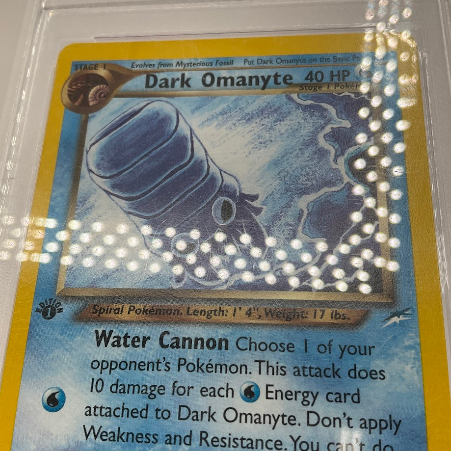 Dark Omanyte Pokemon Neo Destiny 1st Edition #37 PSA 10