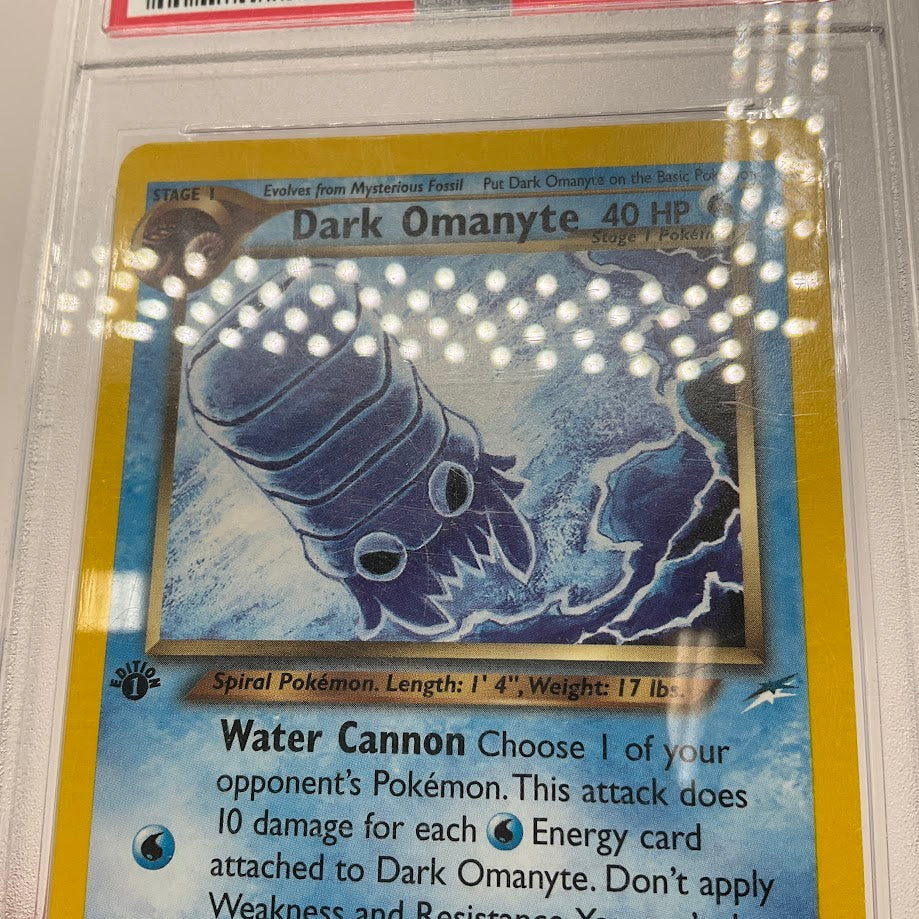 Dark Omanyte Pokemon Neo Destiny 1st Edition #37 PSA 10