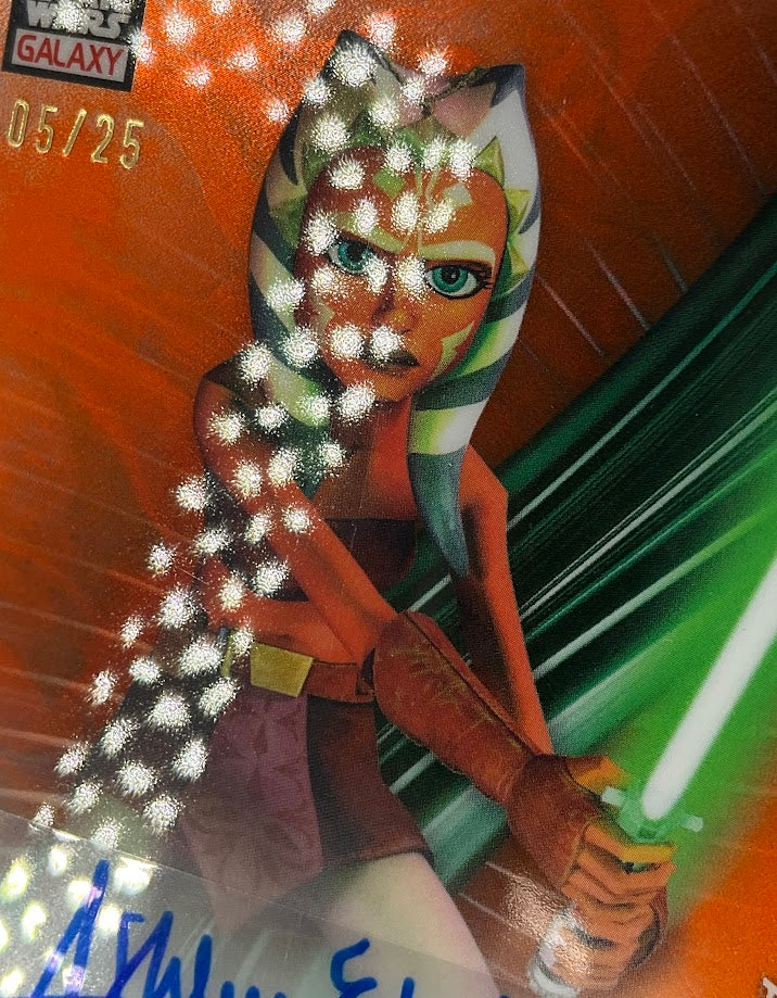 Ashley Eckstein as Ahsoka Tano 2025 Topps Chrome Star Ways Galaxy Auto 05/25