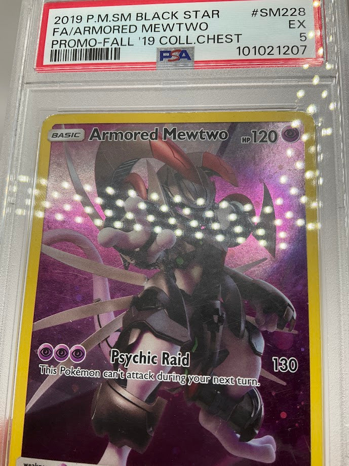 Armored Mewtwo Pokemon Fall 2019 Collector's Chest Promo Full Art #SM228 PSA 5