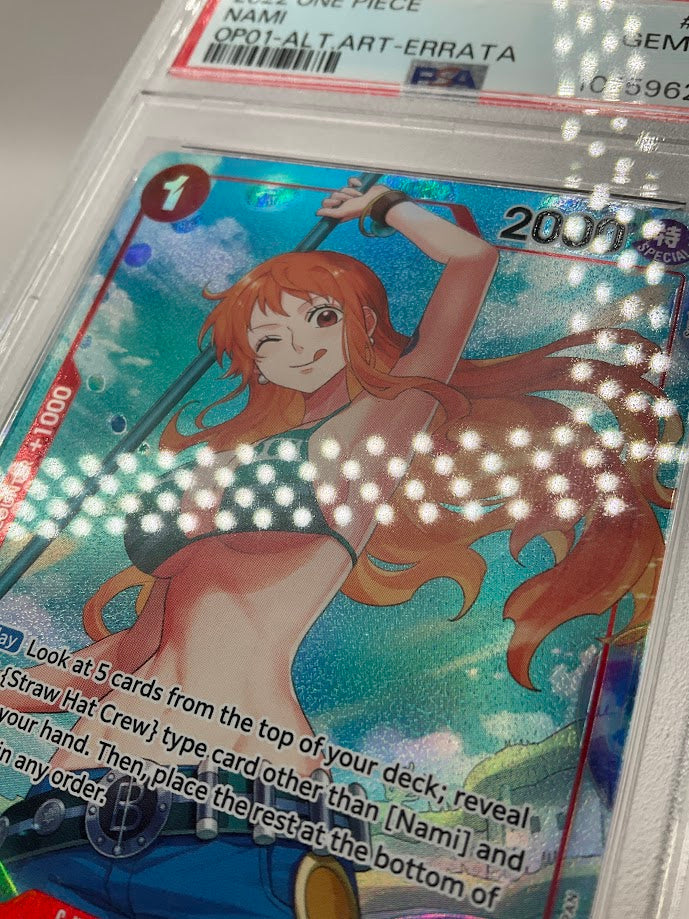 Nami One Piece Card Game OP01 Alternate Art Errata #016 PSA 10 #2