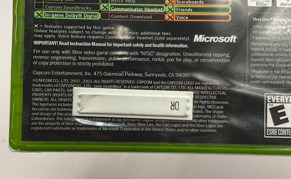 Auto Modellista Xbox Sealed