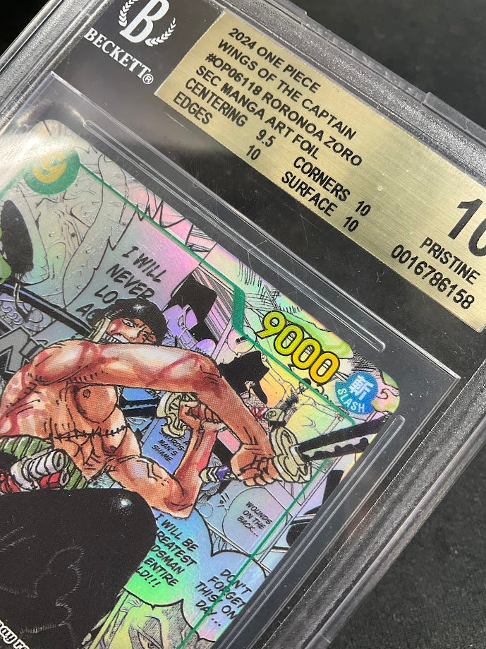 Roronoa Zoro One Piece Card Game Wings of the Captain Manga Art BGS 10 Pristine