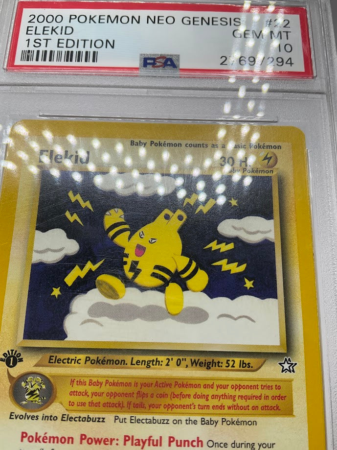Elekid Pokemon Neo Genesis 1st Edition #22 PSA 10