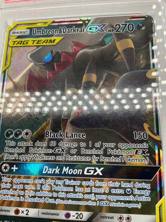 Umbreon & Darkrai GX Pokemon Unified Minds #125 PSA 9