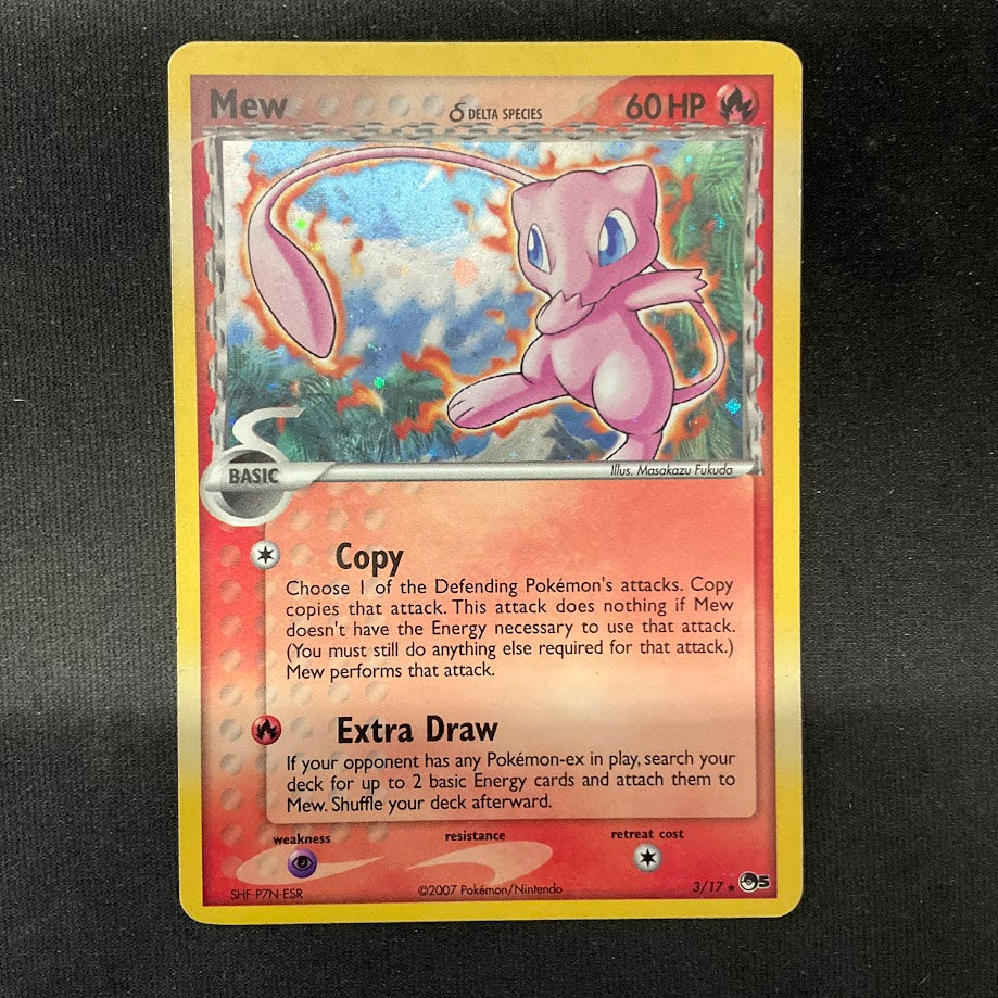 Mew Pokemon Delta Species Pop Series 5 Holo #3 Back Flipped Misprint