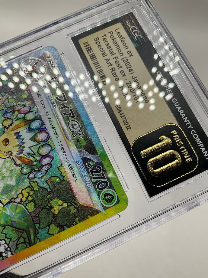 Leafeon ex Pokemon Terastal Fest ex Special Art Rare Holo JP 200 CGC 10 Pristine