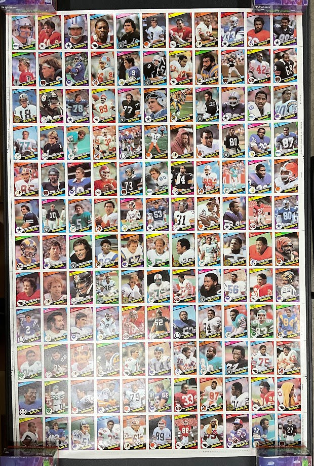 1984 Topps Football Full Set Uncut Sheets *See All Photos & Description*
