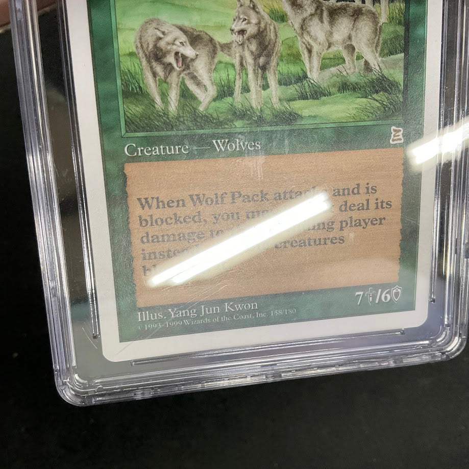 Wolf Pack Magic the Gathering Portal Three Kingdoms #158 CGC 8.5