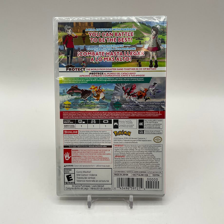 Pokemon Shield + Pokemon Shield Expansion Pass Nintendo Switch Sealed