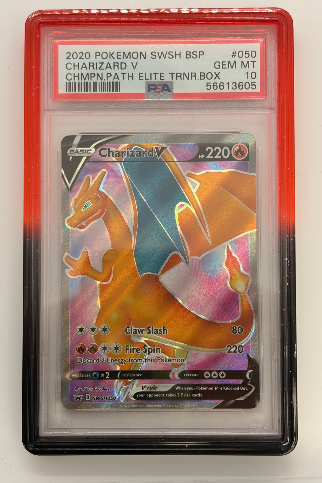 PSA 10 Charizard V - SWSH050 Full Art Black Star Promo