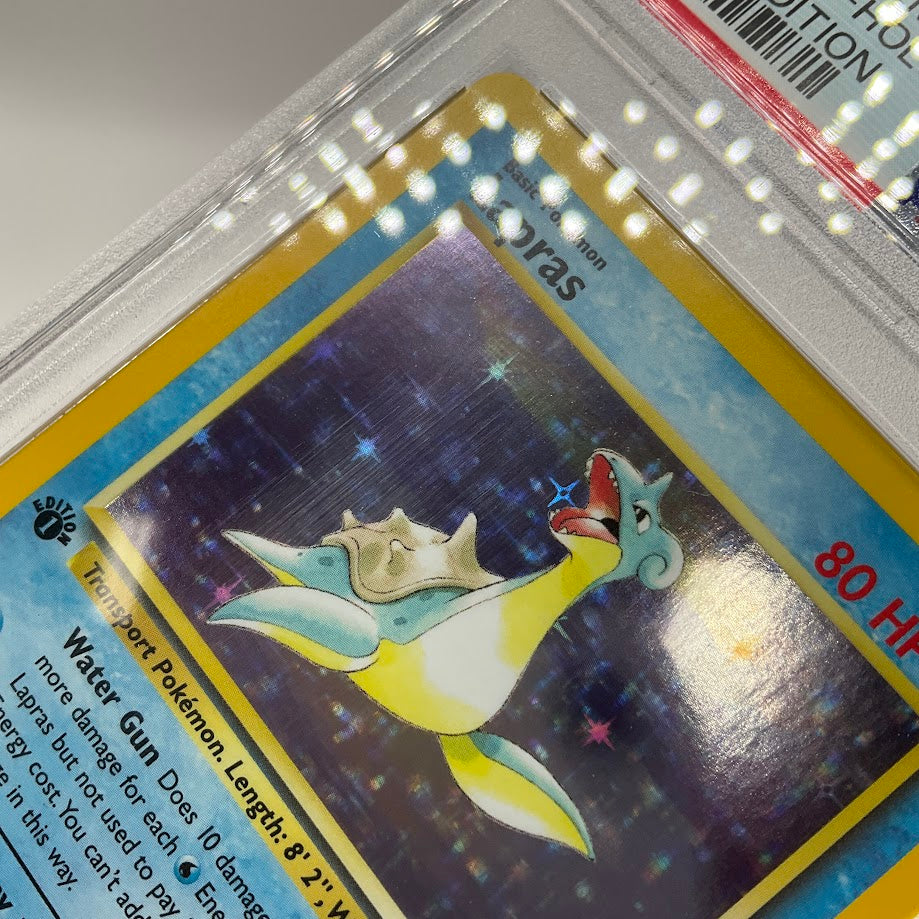 Lapras Pokemon Fossil Holo 1st Edition #10 PSA 9
