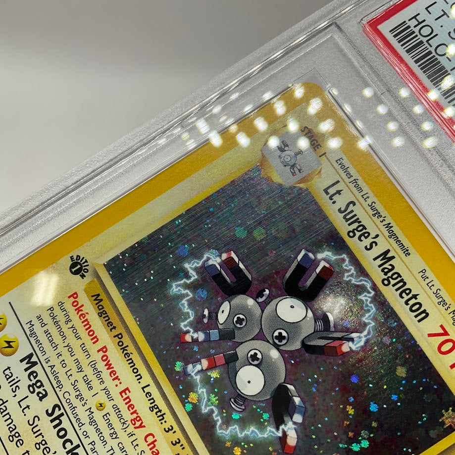 Lt. Surge's Magneton Pokemon Gym Heroes Holo 1st Edition #8 PSA 9