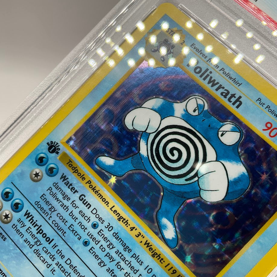 Poliwrath Pokemon Base Set Holo 1st Edition #13 PSA 9