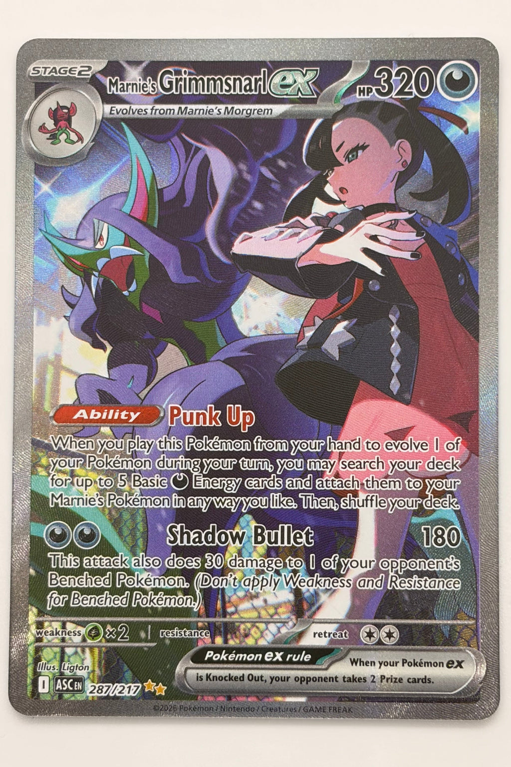 287/217 Marnie's Grimmsnarl ex - Special Illustration Rare