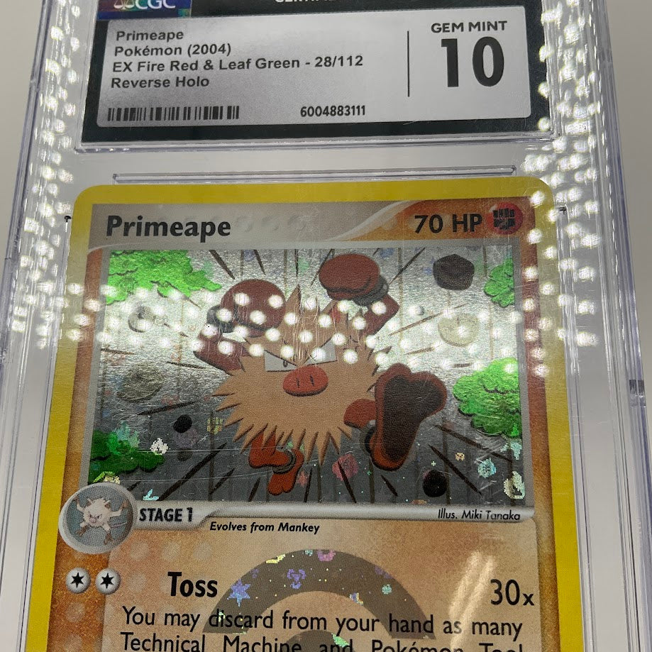 Primeape Pokemon EX Fire Red & Leaf Green Reverse Holo #28 CGC 10