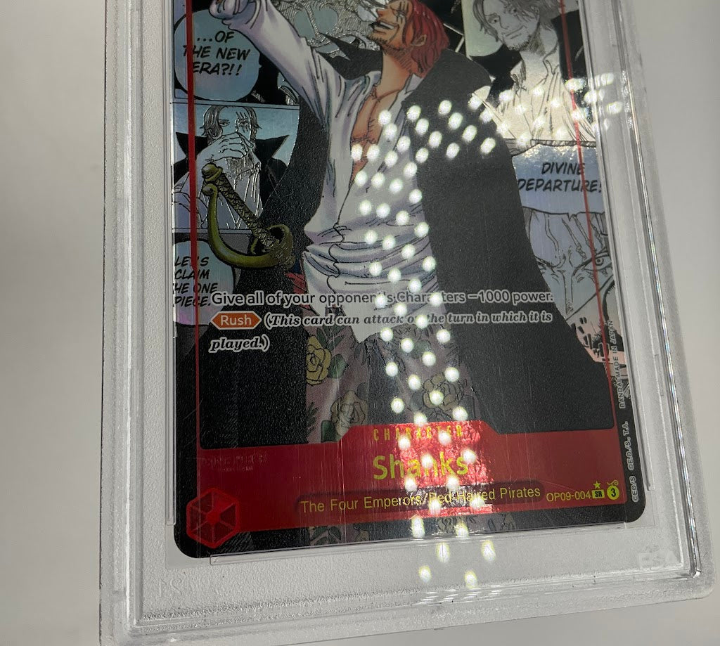Shanks One Piece Card Game OP09 Manga Alternate Art #004 PSA 10