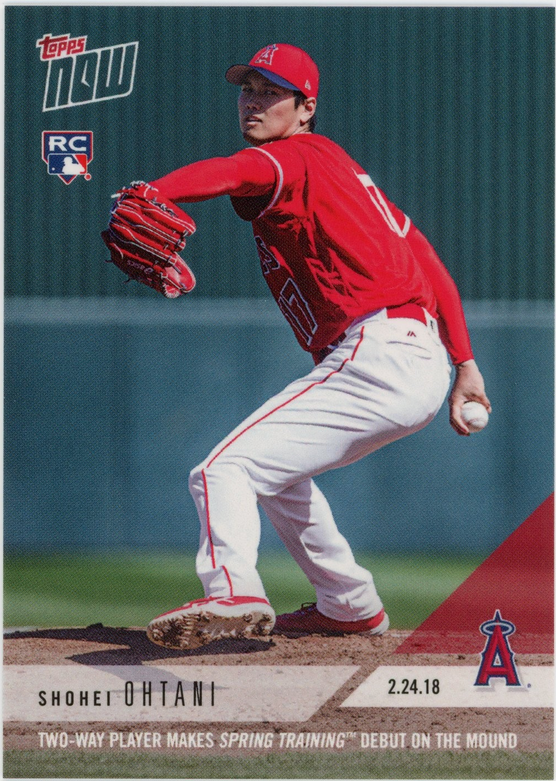 2018 Topps Now - Shohei Ohtani #ST-4 Two-Way Player Makes Spring Training Debut on the Mound RC (Rookie Card)