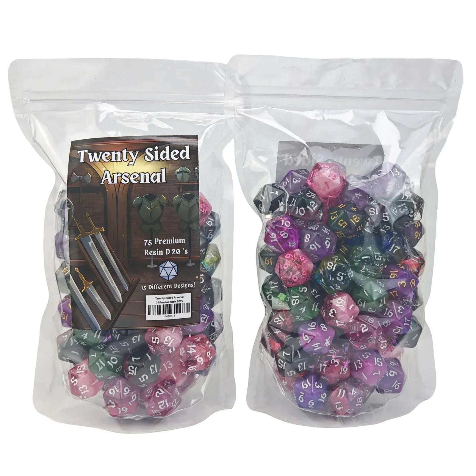 HY00573: Twenty Sided Arsenal - 75 Premium Resin D20s