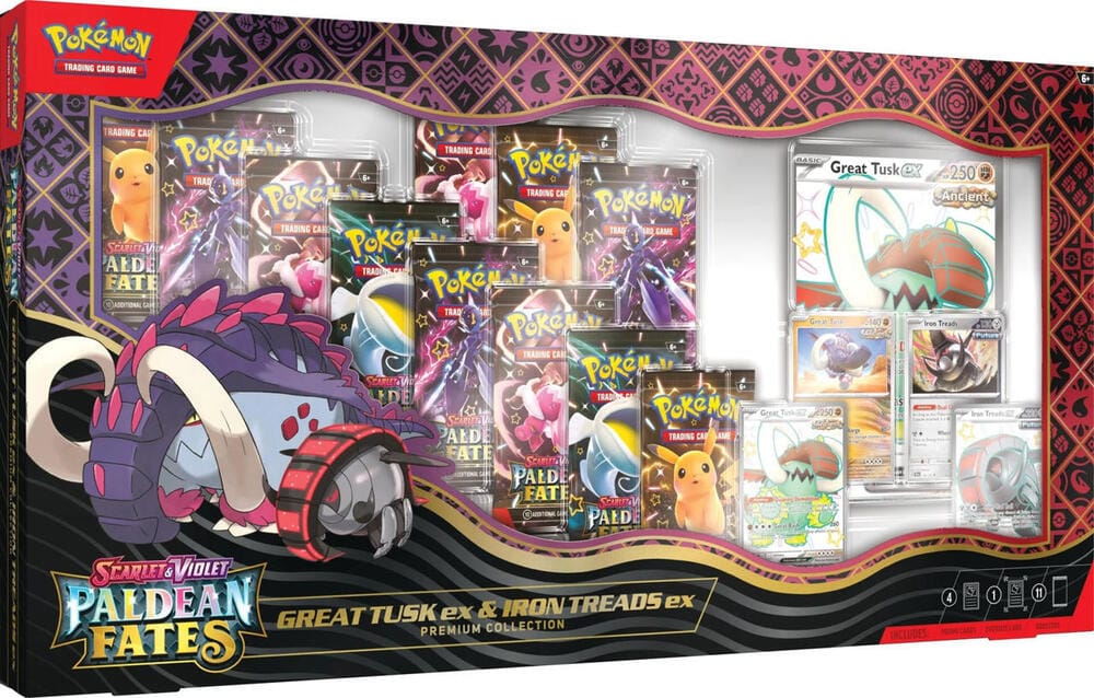 Pokemon: Scarlet & Violet - Paldean Fates | Great Tusk ex & Iron Treads ex Premium Collection