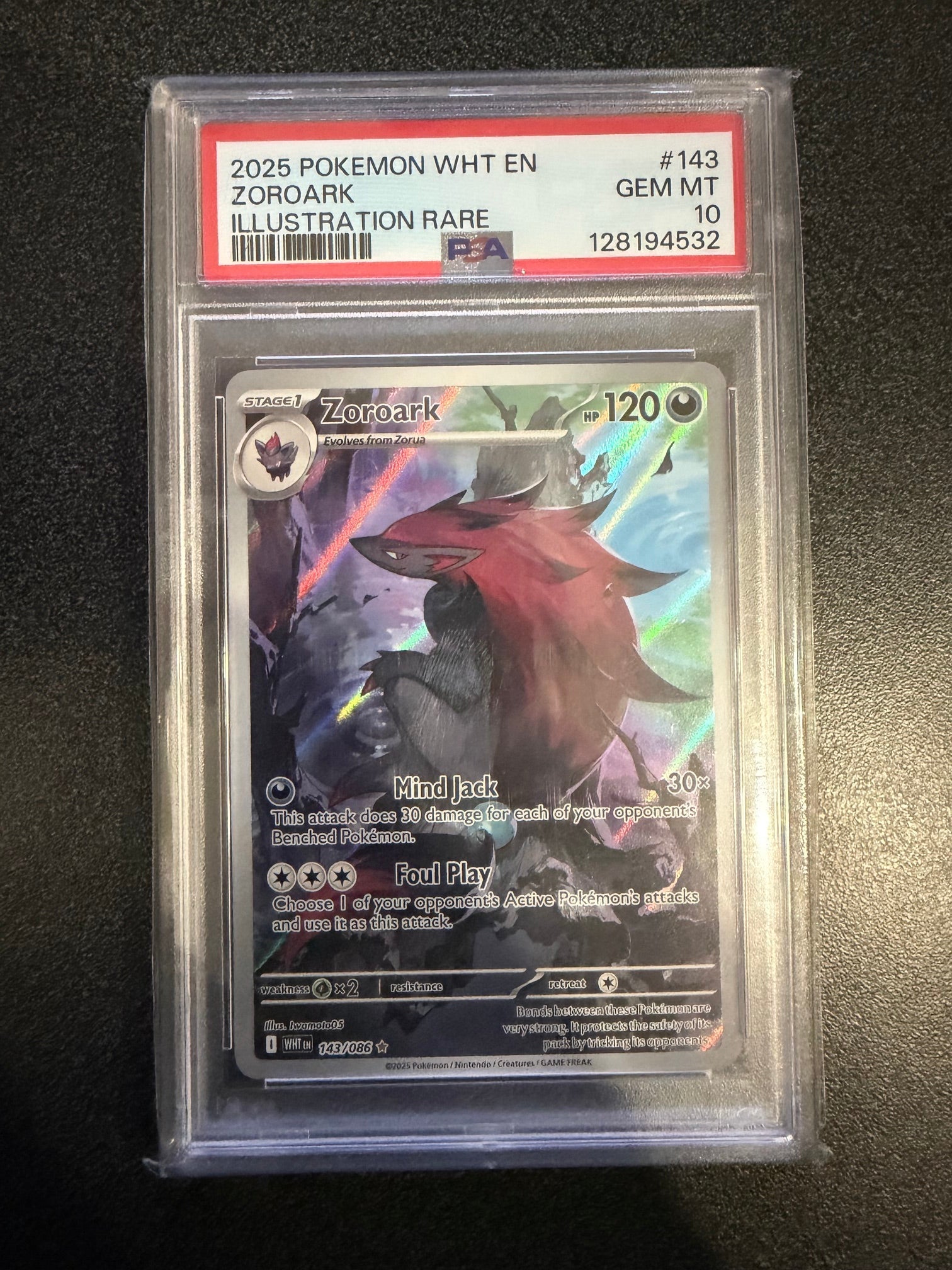 Pokemon: PSA 10 Zoroark - Illustration Rare