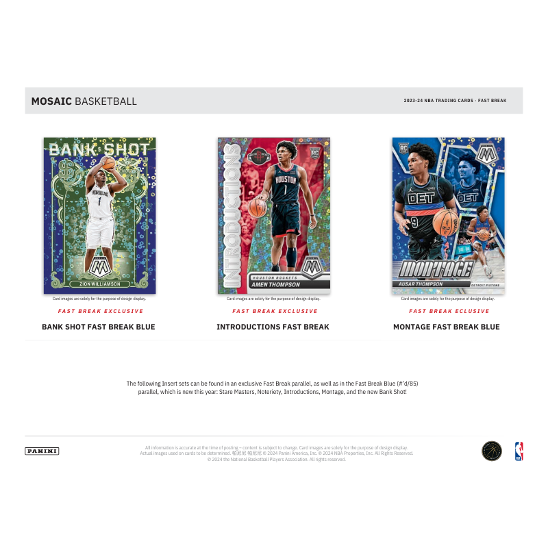 2023/24 Panini Mosaic Basketball Fast Break 20 Box Case