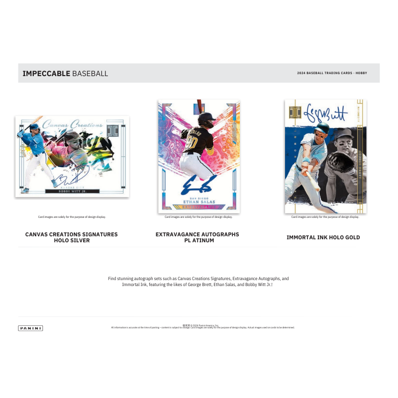 2024 Panini Impeccable Baseball Hobby 3 Box Case