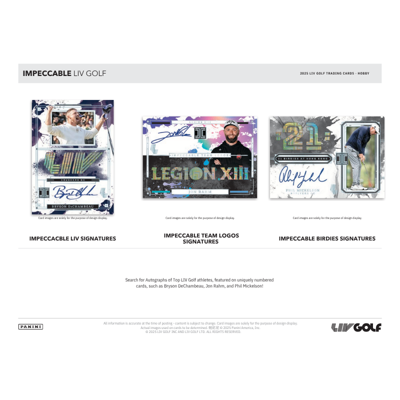 2025 Panini Impeccable LIV Golf Hobby Box
