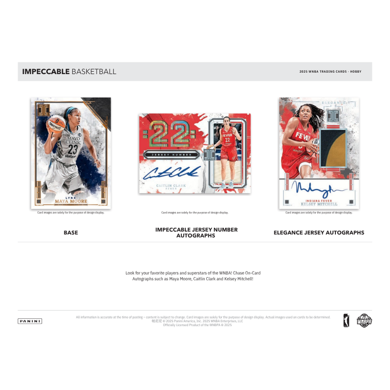 2025 Panini Impeccable WNBA Basketball Hobby 3 Box Case