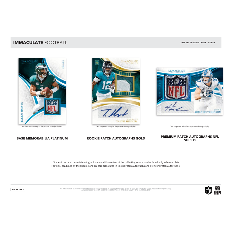 2025 Panini Immaculate Football Hobby 6 Box Case