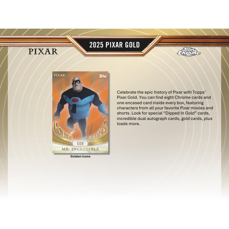 2025 Topps Pixar Gold Hobby 6 Box Case