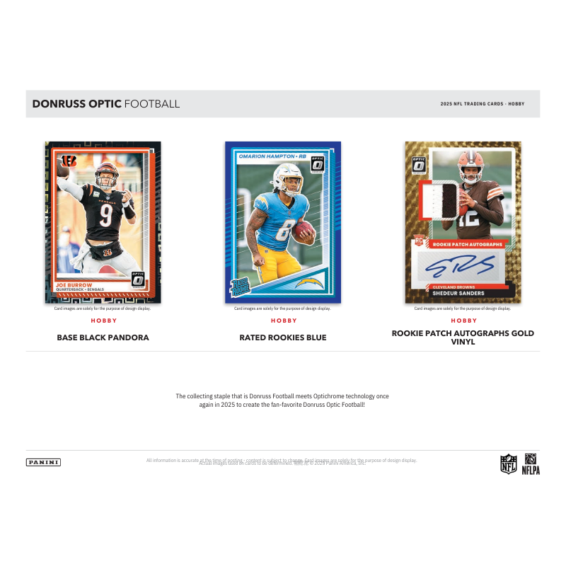 2025 Panini Donruss Optic Football Hobby 12 Box Case