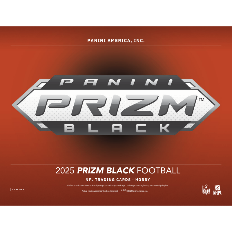 2025 Panini Prizm Black Football Hobby 12 Box Case