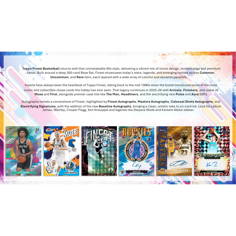 2025/26 Topps Finest Basketball Hobby 8 Box Case