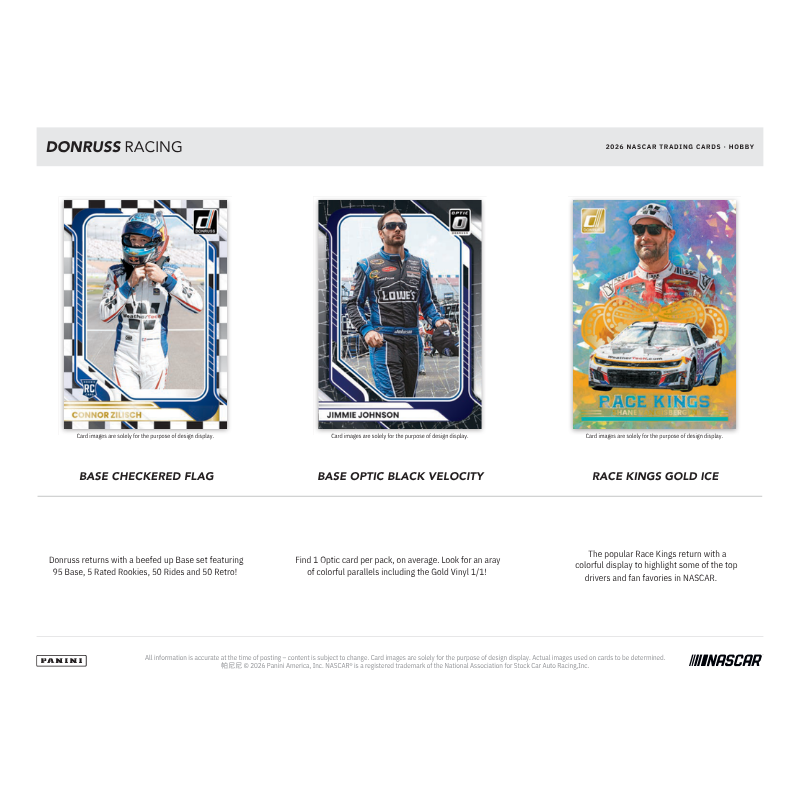 2026 Panini Donruss Racing Hobby 20 Box Case