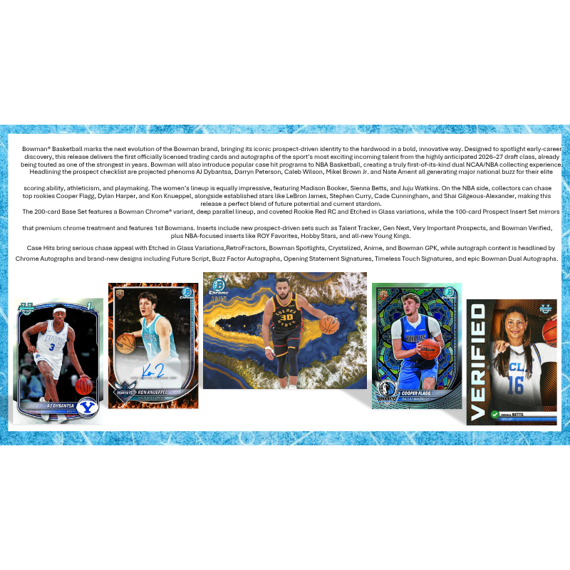 2025/26 Bowman Basketball Hobby 12 Box Case