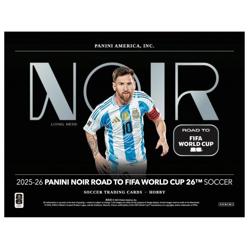 2025/26 Panini Noir Road to World Cup Soccer Hobby 3 Box Case