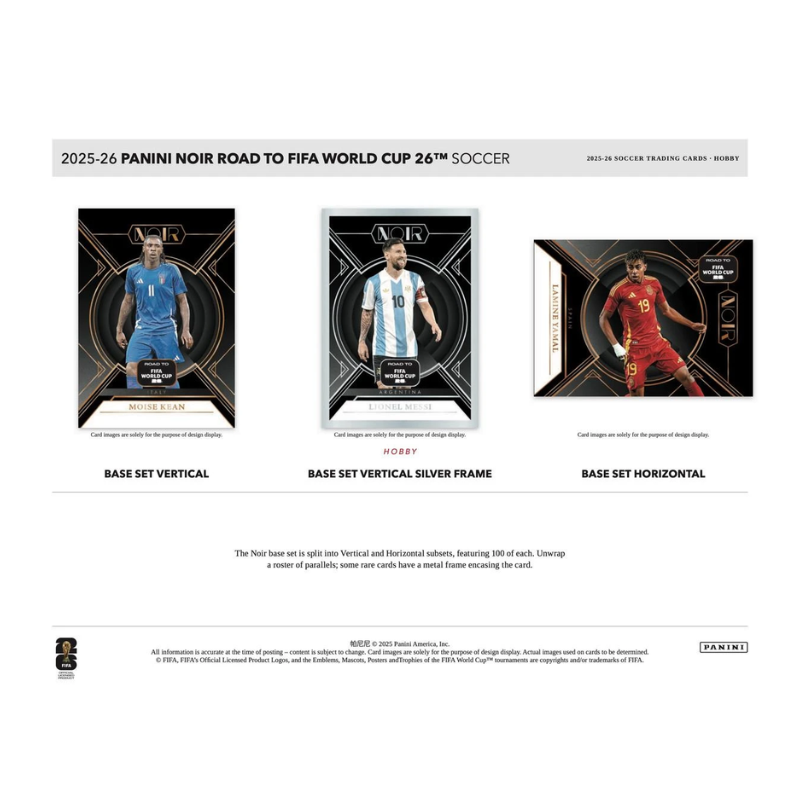 2025/26 Panini Noir Road to World Cup Soccer Hobby Box