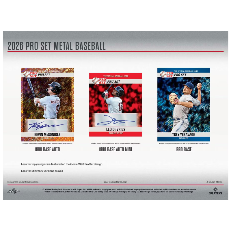 2026 Leaf Pro Set Metal Baseball Jumbo Box