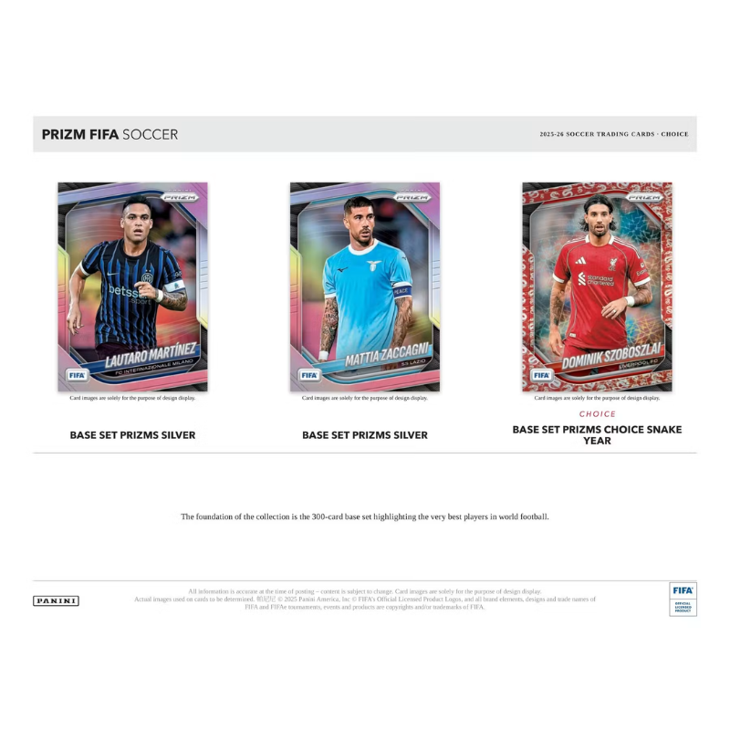 2025/26 Panini Prizm FIFA Soccer Choice 20 Box Case