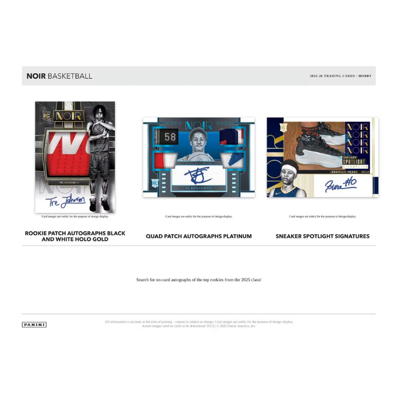 2025/26 Panini Noir Basketball Hobby 4 Box Case