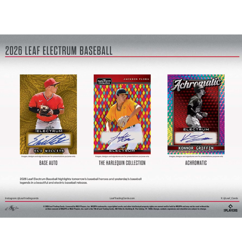2026 Leaf Electrum Baseball Super Mega 6 Box Case