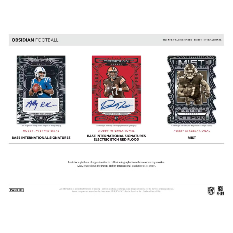 2023 Panini Obsidian Football Hobby International Box