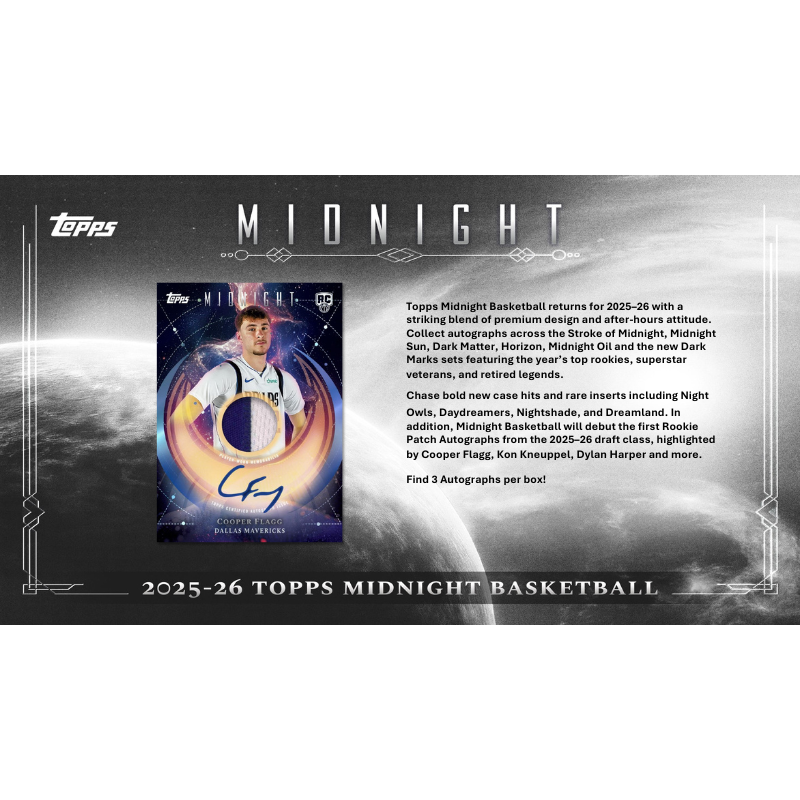 2025/26 Topps Midnight Basketball Hobby 8 Box Case