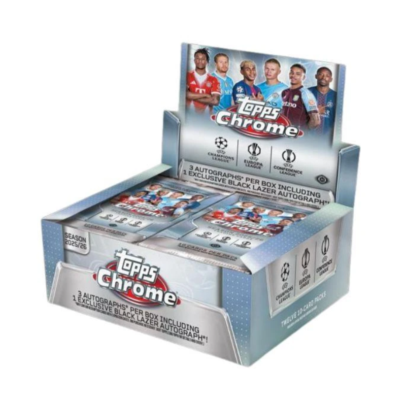 2025/26 Topps Chrome UEFA Club Competitions Soccer Jumbo Box